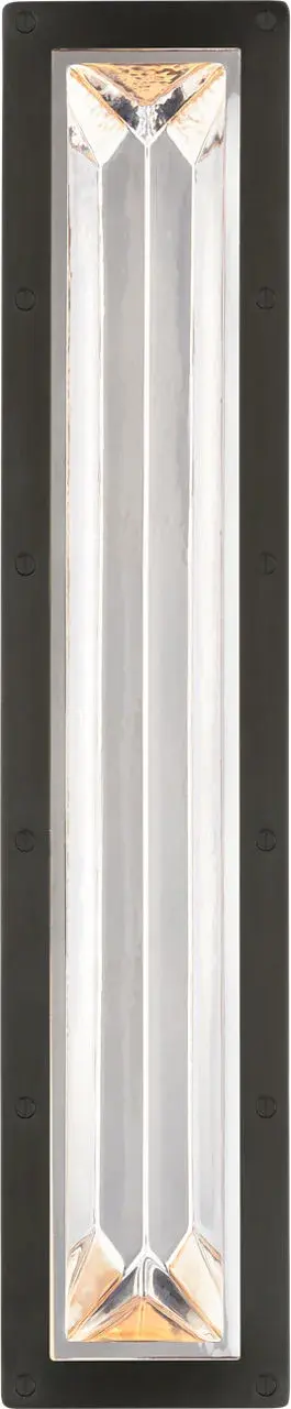 The Rolland sconce combines traditional bronze metalwork with cascading crystal elements for a sophisticated statement piece. At 27 inches tall, it provides substantial presence and ambient lighting ideal for formal spaces. - alternate view