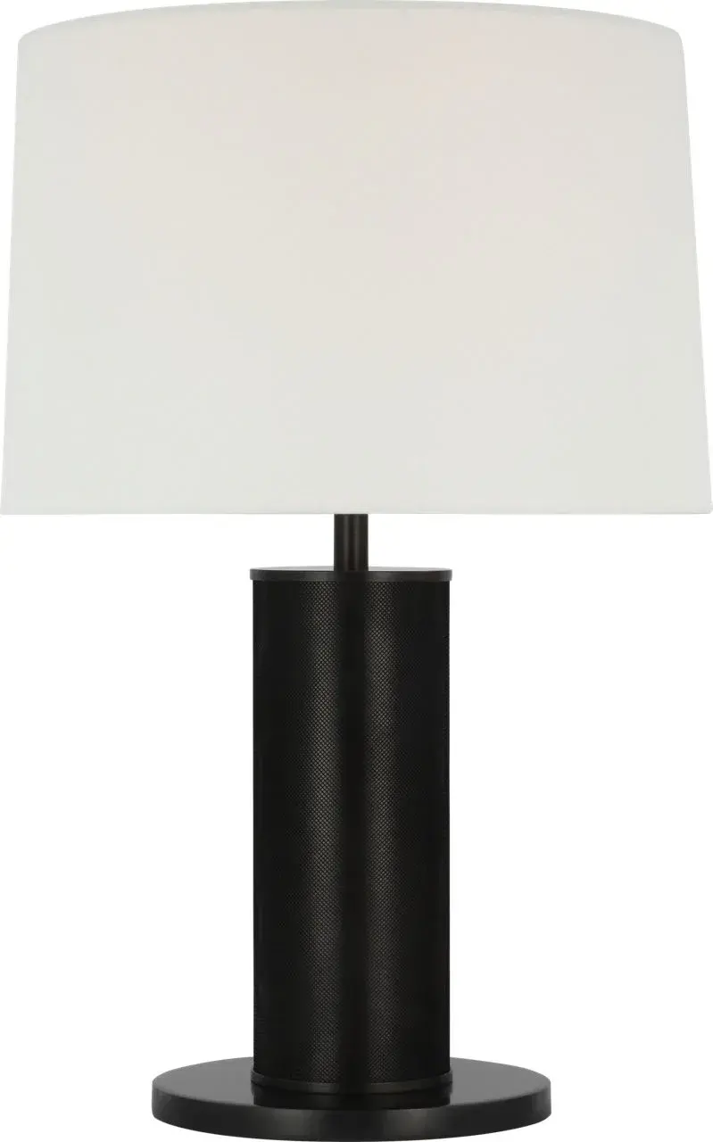 Classic Bronze Table Lamp with Timeless Linen Shade