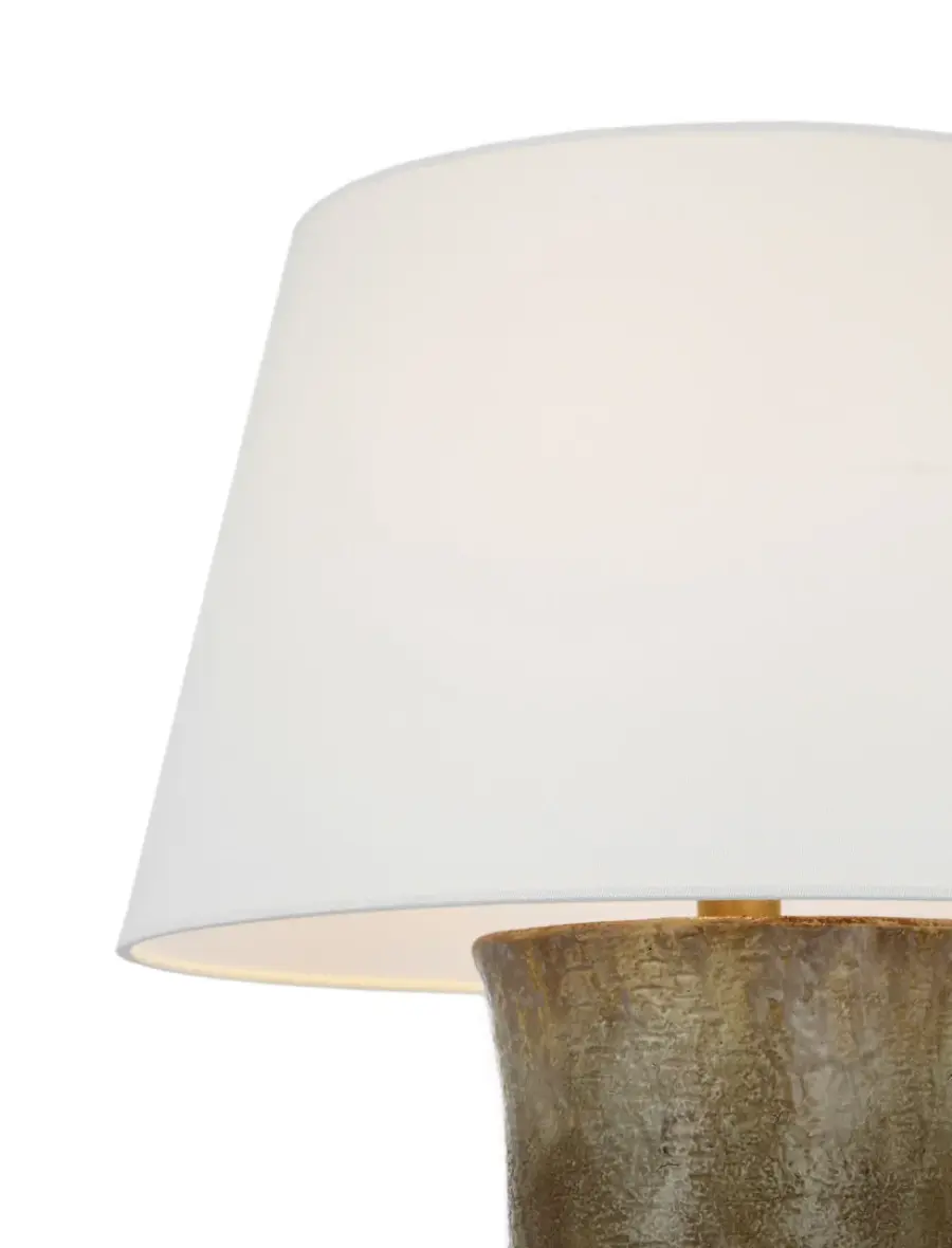 Artisanal Ceramic Table Lamp with Warm Tobacco Finish - Image 4