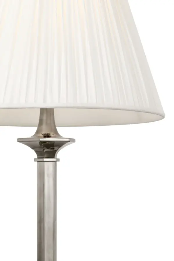 Elegant Traditional Table Lamp with Refined Silver Finish - Image 3