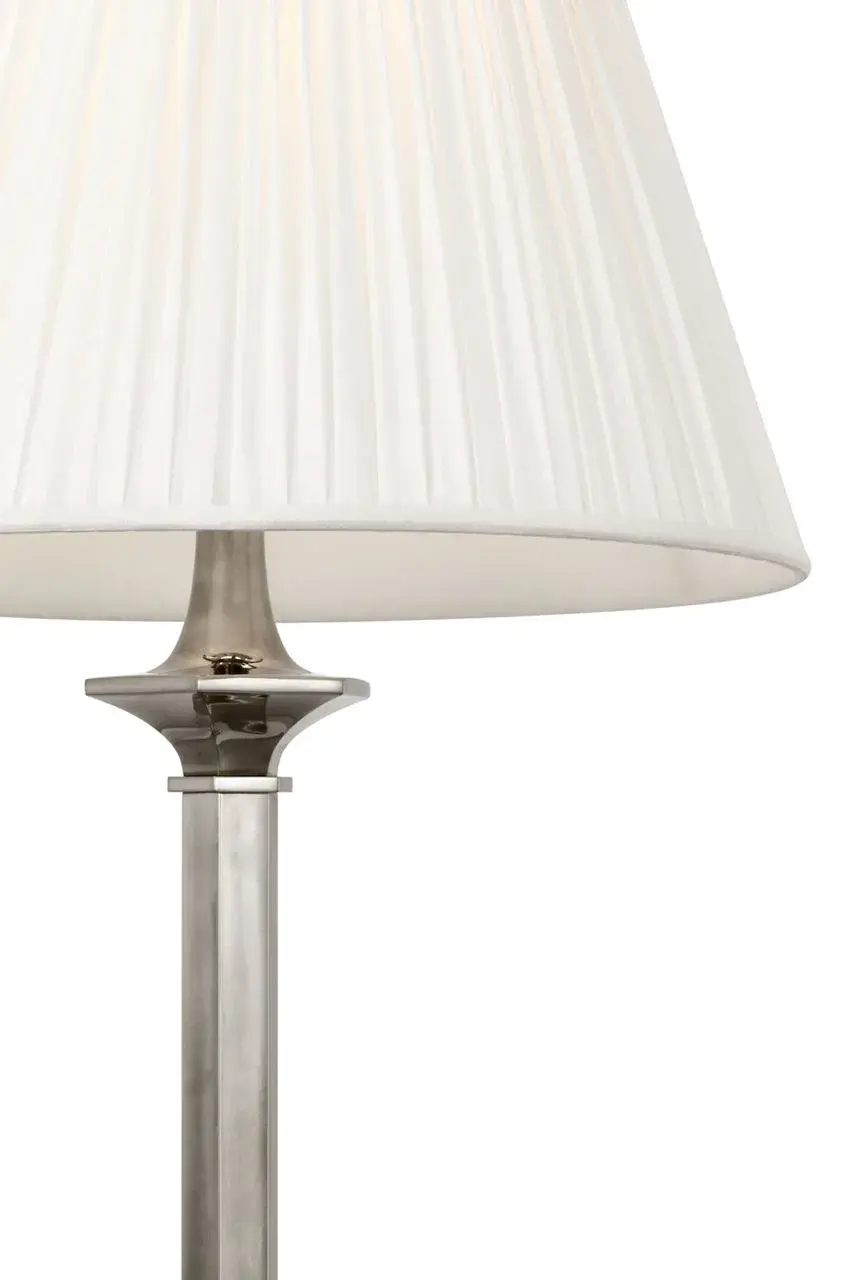 Elegant Traditional Table Lamp with Refined Silver Finish - Image 3