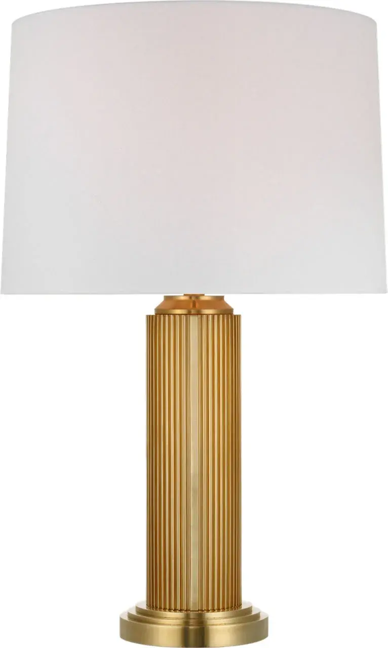 Elegant Brass Table Lamp with Timeless Transitional Appeal - Image 1