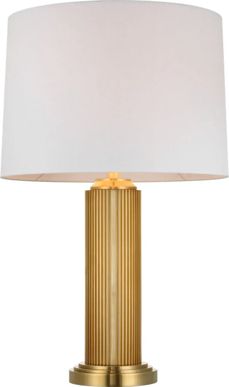Elegant Brass Table Lamp with Timeless Transitional Appeal - Image 3