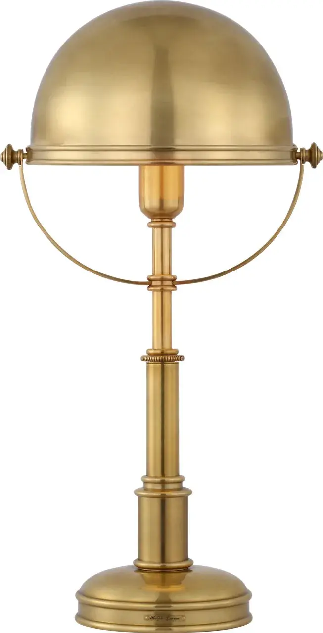 Carthage Cordless Desk Lamp in Natural Brass - Image 1