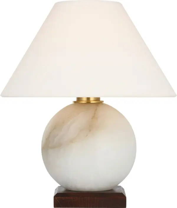 The Hardwick combines the timeless beauty of alabaster and natural rift oak with modern cordless technology. Perfect for creating ambient lighting without outlet constraints, this 12" lamp brings warmth and sophistication to any space. - alternate view