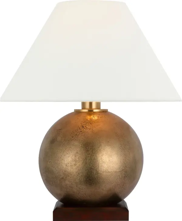 The Hardwick combines warm museum brass with natural rift oak for a refined transitional aesthetic. At 20" tall with a linen shade, it delivers elegant ambient lighting perfect for living spaces and bedrooms.