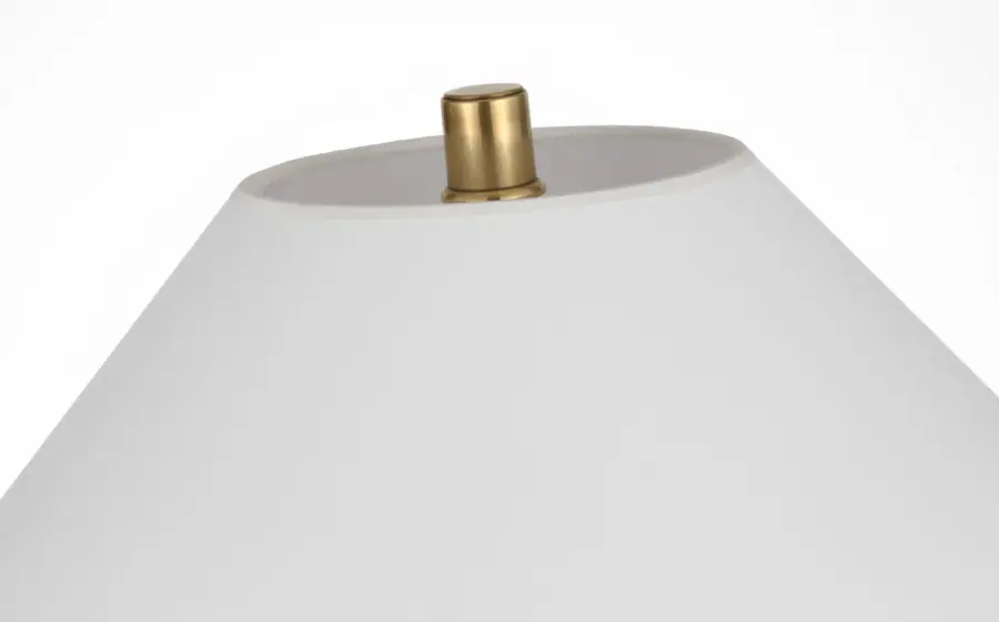 Modern Cordless Table Lamp in Natural Brass with Linen Shade - Image 4