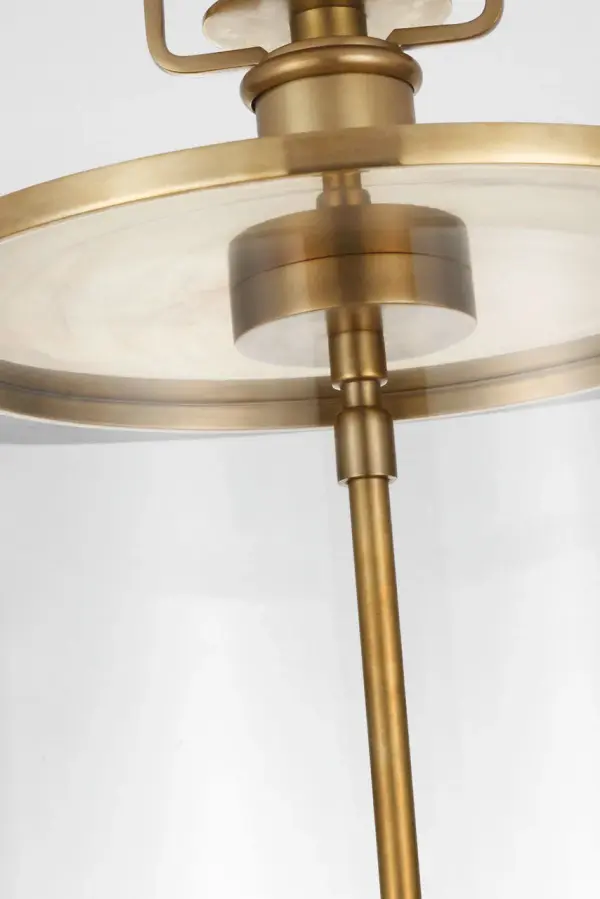 Modern Cordless Table Lamp in Natural Brass with Linen Shade - Image 7