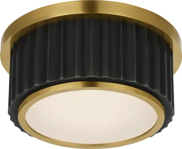 The Cavill 5" Solitaire combines bronze and natural brass finishes with frosted glass for a refined, compact lighting solution. Perfect for smaller spaces requiring sophisticated style without visual bulk. - alternate view