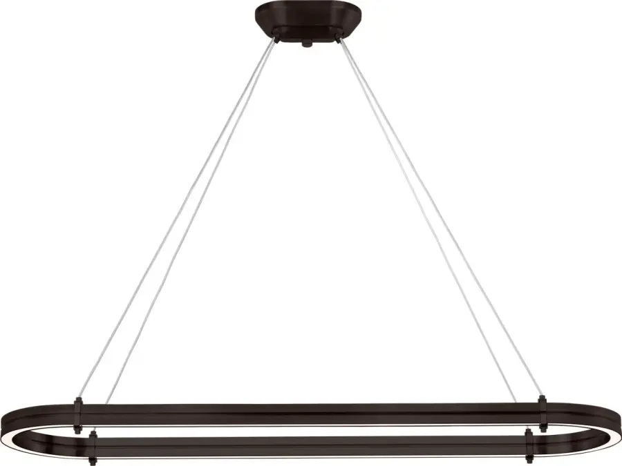 Paxton 54" Oval Linear Chandelier in Bronze - Image 1