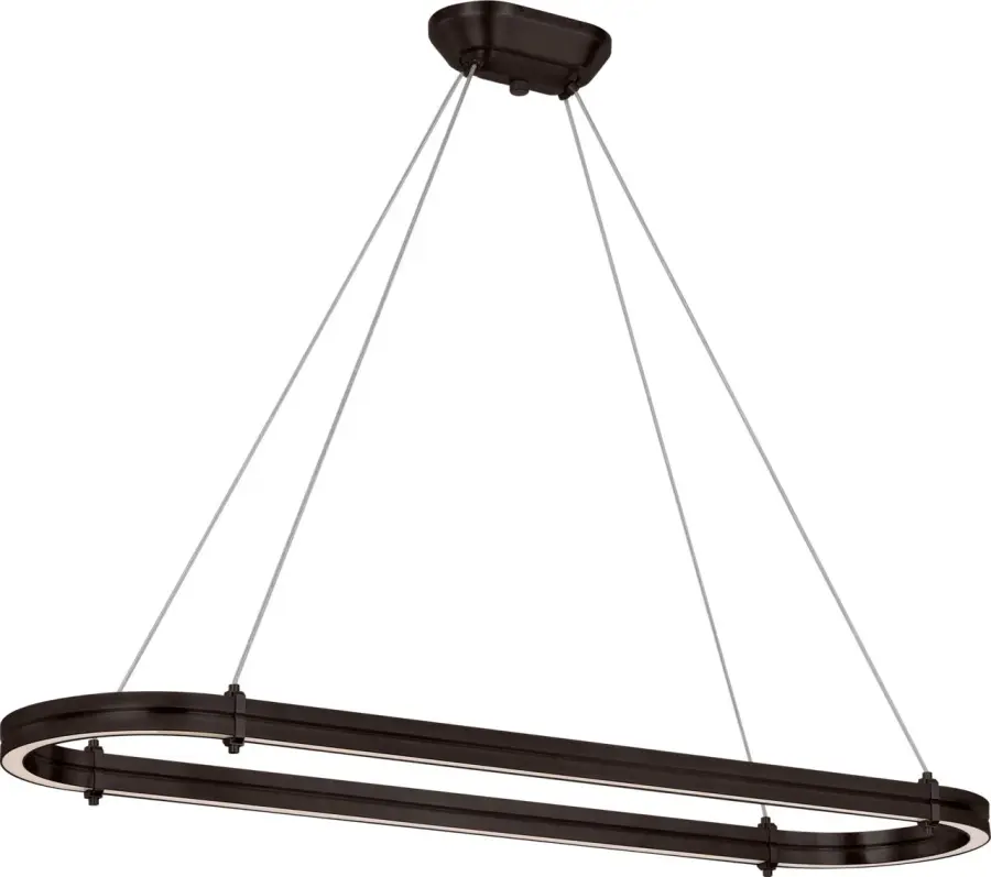 Paxton 54" Oval Linear Chandelier in Bronze - Image 2