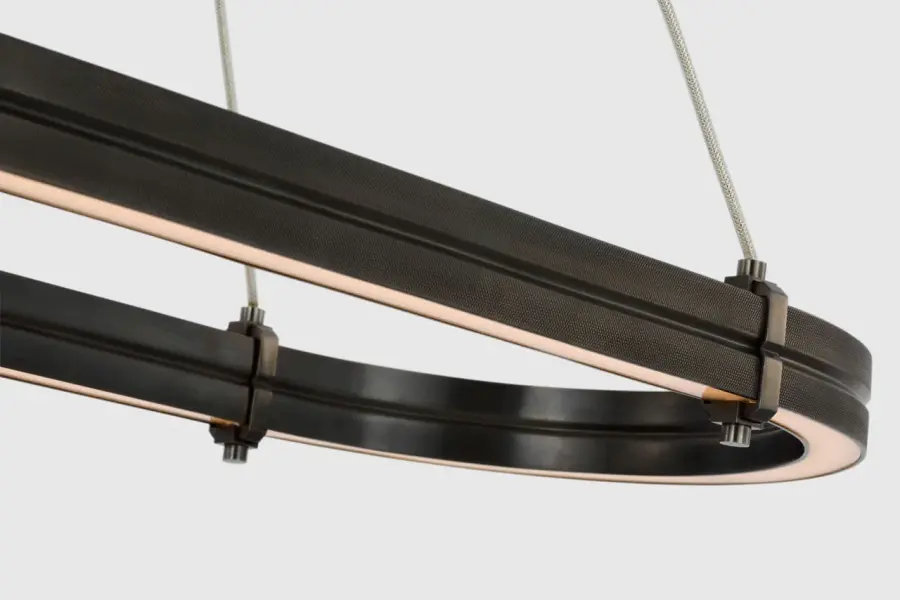 Paxton 54" Oval Linear Chandelier in Bronze - Image 3