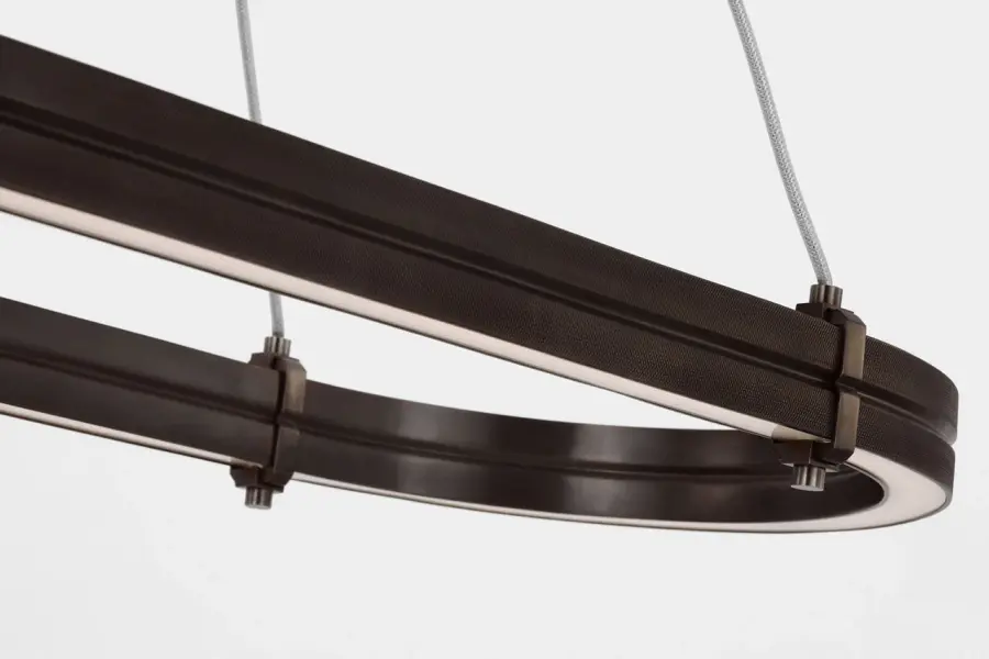 Paxton 54" Oval Linear Chandelier in Bronze - Image 5