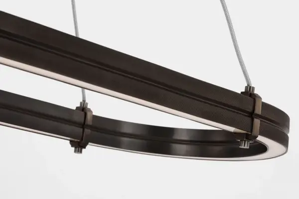 Paxton 54" Oval Linear Chandelier in Bronze - Image 7