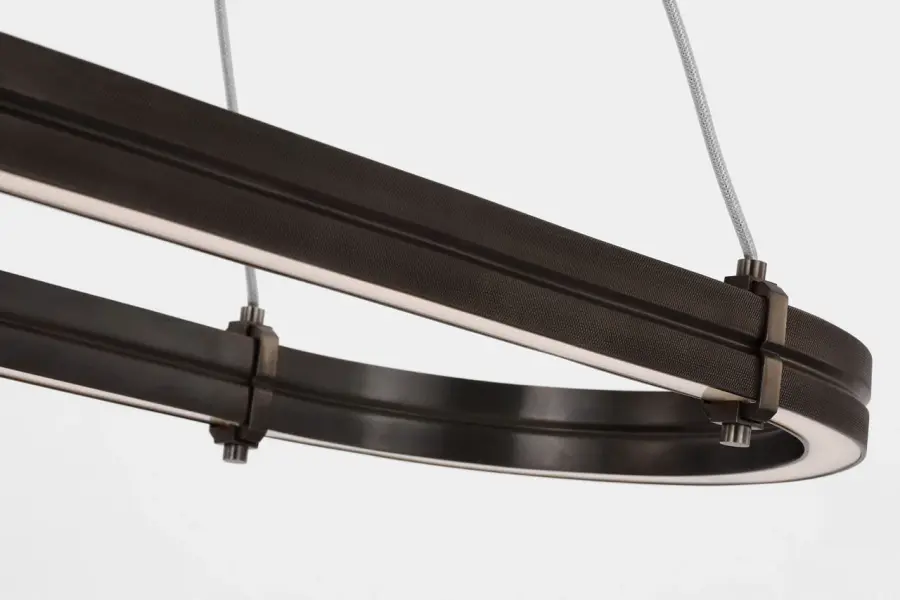 Paxton 54" Oval Linear Chandelier in Bronze - Image 7