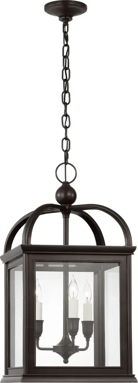 Rhoades 16" Lantern in Bronze with Clear Glass - Image 2