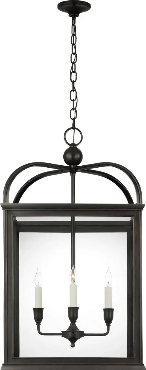 Rhoades 25" Lantern in Bronze with Clear Glass - Image 2