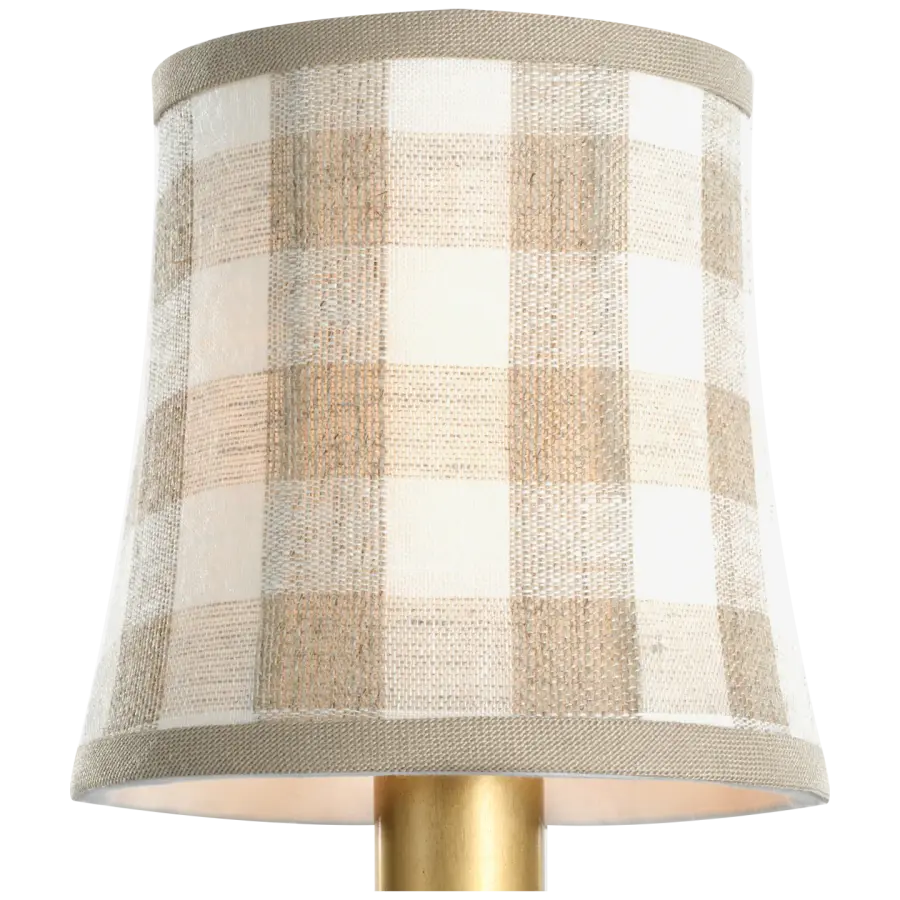 Schumacher Natural Sidney Check Soft Empire Shade - Image 1