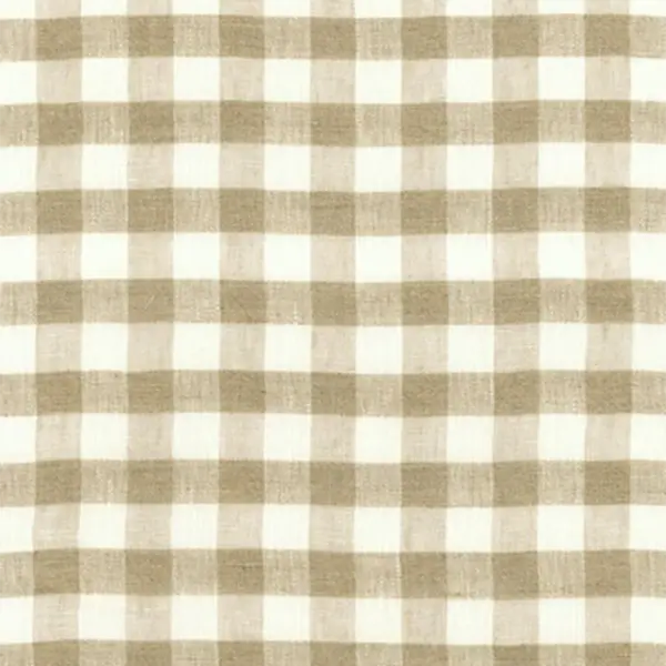 This 5-inch soft empire shade features Schumacher's signature Sidney Check pattern in natural tones, bringing designer fabric quality to your lighting. The compact size makes it perfect for bedside tables and accent lamps. - alternate view