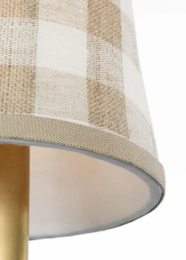 Schumacher Natural Sidney Check Soft Empire Shade - Image 4