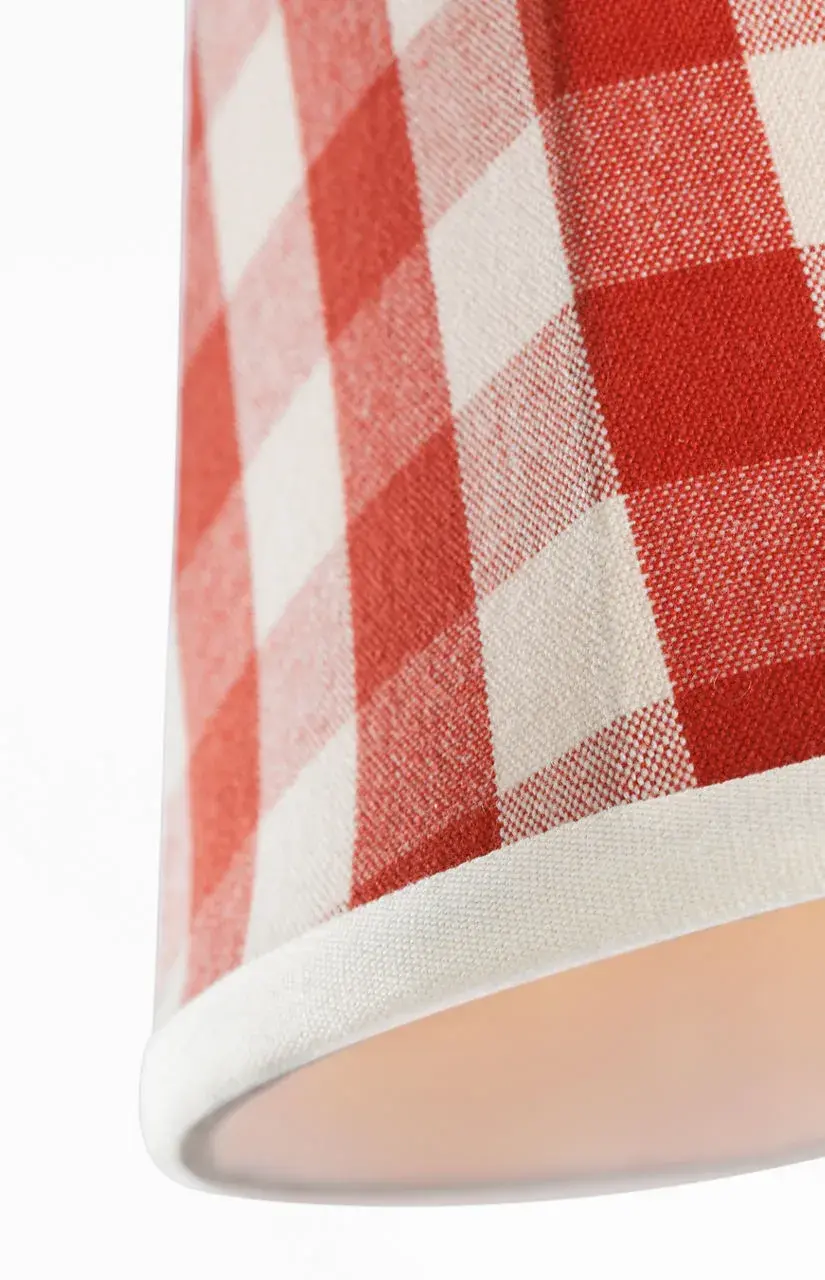 Schumacher 6" Red Elton Check Soft Empire Shade - Image 3