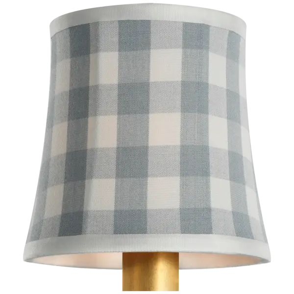 Schumacher 5" Sky Elton Check Soft Empire Shade - Image 3