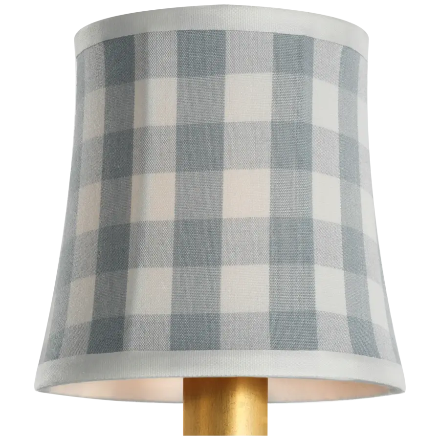 Schumacher 5" Sky Elton Check Soft Empire Shade - Image 3