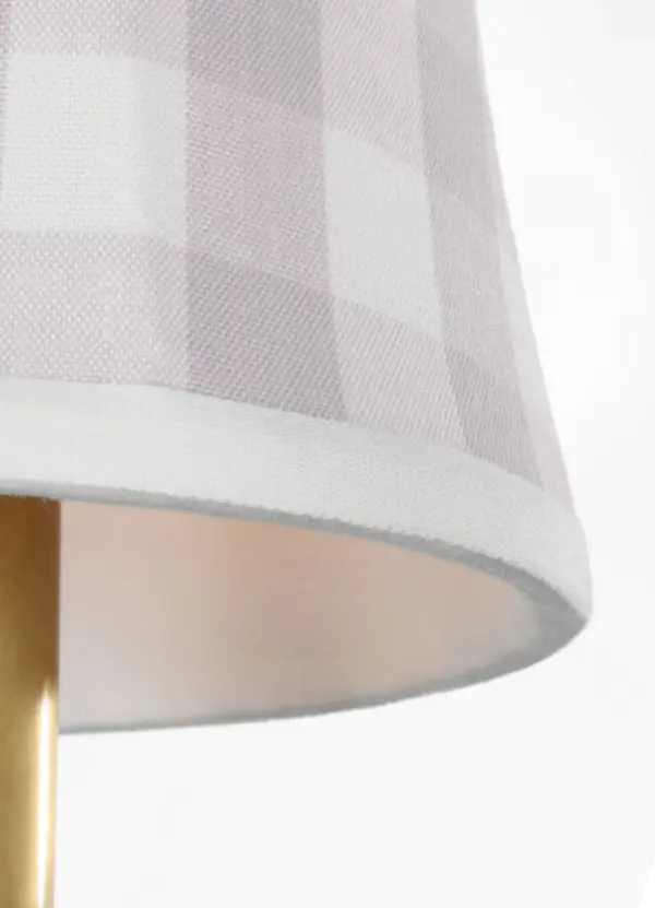 Schumacher 5" Lilac Elton Check Soft Empire Shade - Image 5