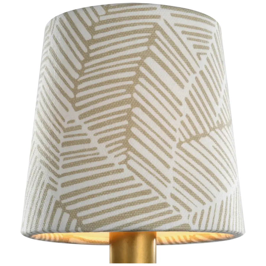 Schumacher 5" Taupe Abstract Leaf Empire Shade - Image 1