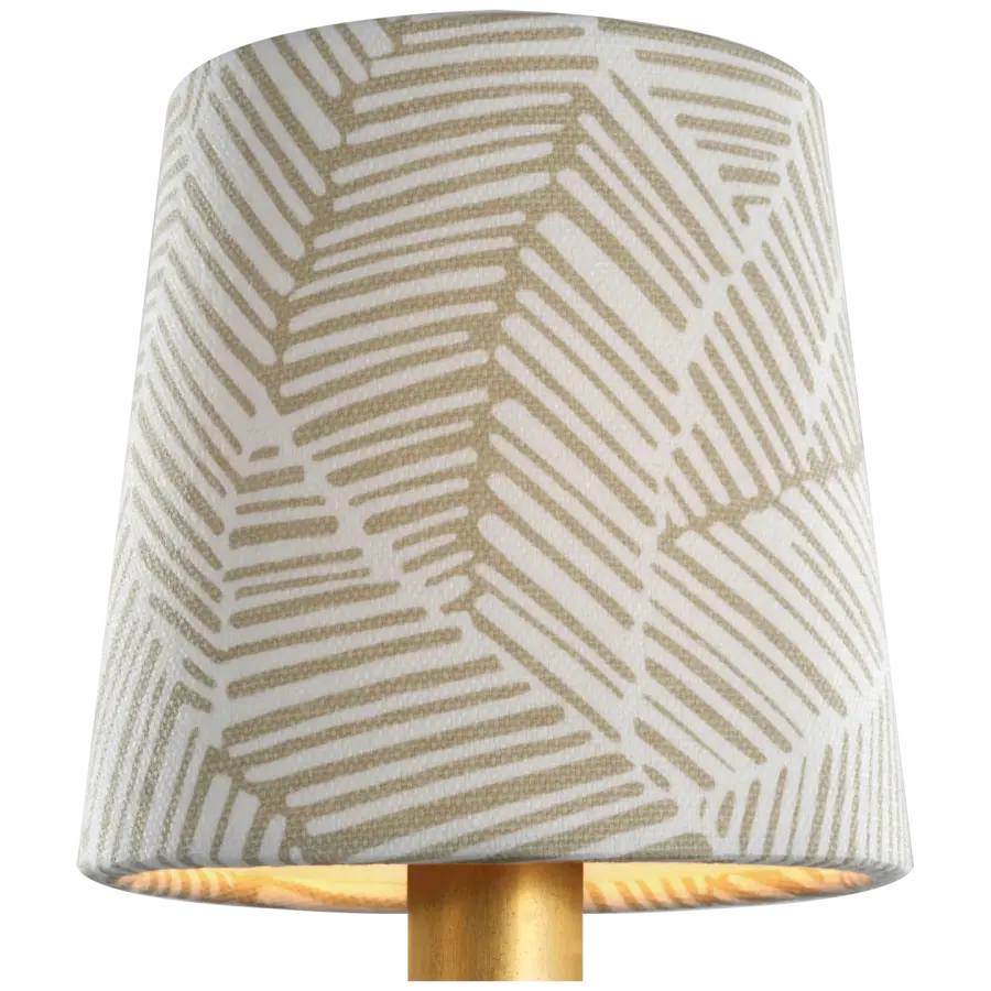 Schumacher 5" Taupe Abstract Leaf Empire Shade - Image 3