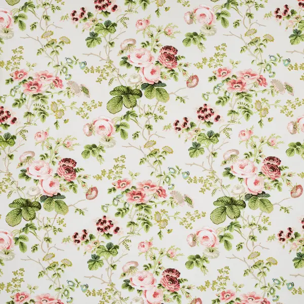 This 5-inch bell empire shade features Schumacher's signature Blush Salisbury Chintz pattern, offering a refined traditional aesthetic. Perfect for adding a touch of elegance to table lamps in bedrooms, living rooms, or offices. - alternate view