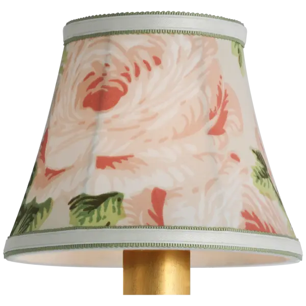 Schumacher 5" Blush Salisbury Chintz Bell Empire Shade - Image 5