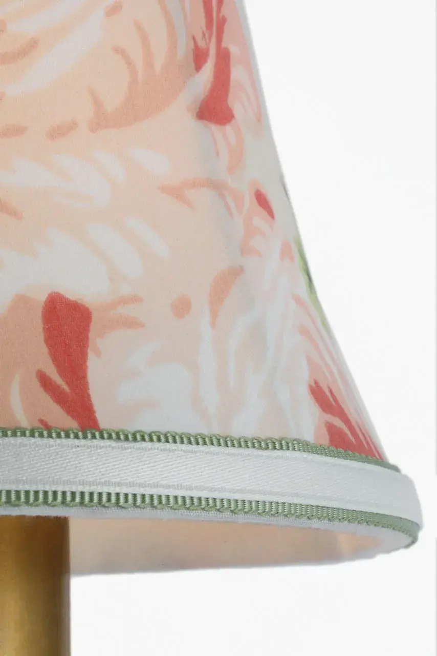 Schumacher 5" Blush Salisbury Chintz Bell Empire Shade - Image 6