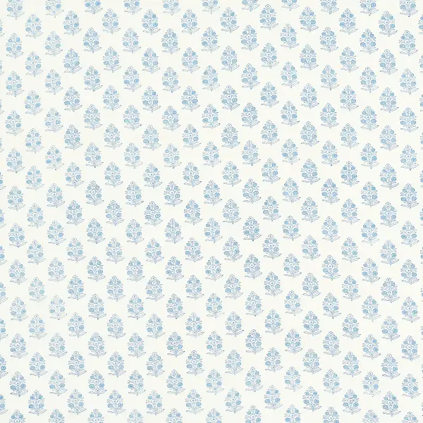 This 5-inch Schumacher empire shade features the sophisticated Blue Aditi pattern, bringing designer fabric styling to table lamps and sconces. The soft empire silhouette offers classic elegance with contemporary pattern appeal. - alternate view