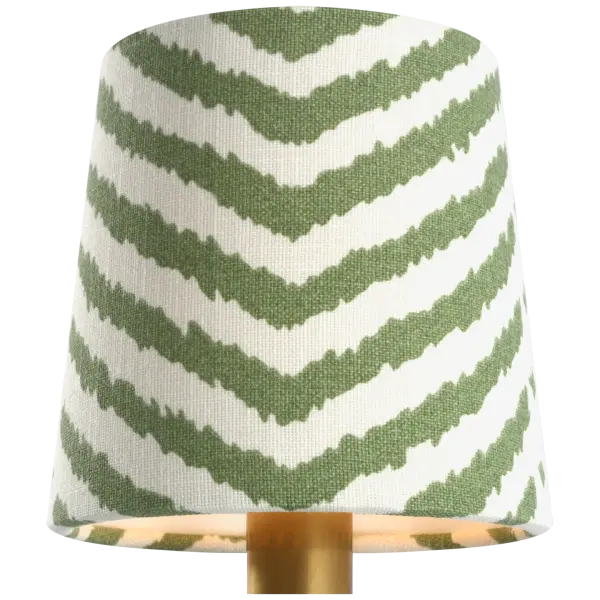 The Schumacher Verde La Jolla Empire Shade brings sophisticated coastal elegance to any space with its 5-inch design. Perfect for adding a designer touch to table lamps and accent lighting.