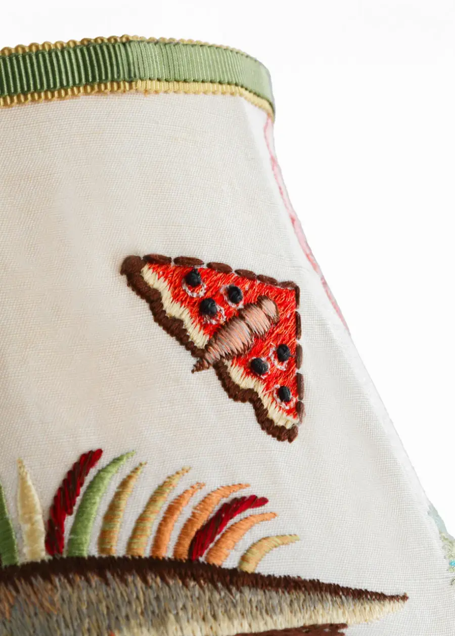 Schumacher 7" Royal Silk Embroidery Bell Empire Shade - Image 3