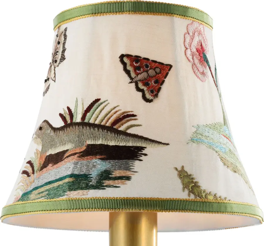 Schumacher 7" Royal Silk Embroidery Bell Empire Shade - Image 4