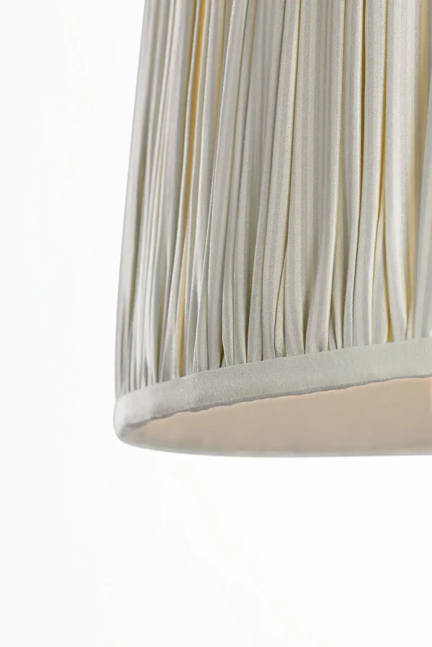 Schumacher 16" Pleated Empire Shade in Blue and White Charee Stripe - Image 2