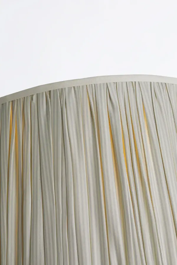 Schumacher 16" Pleated Empire Shade in Blue and White Charee Stripe - Image 3