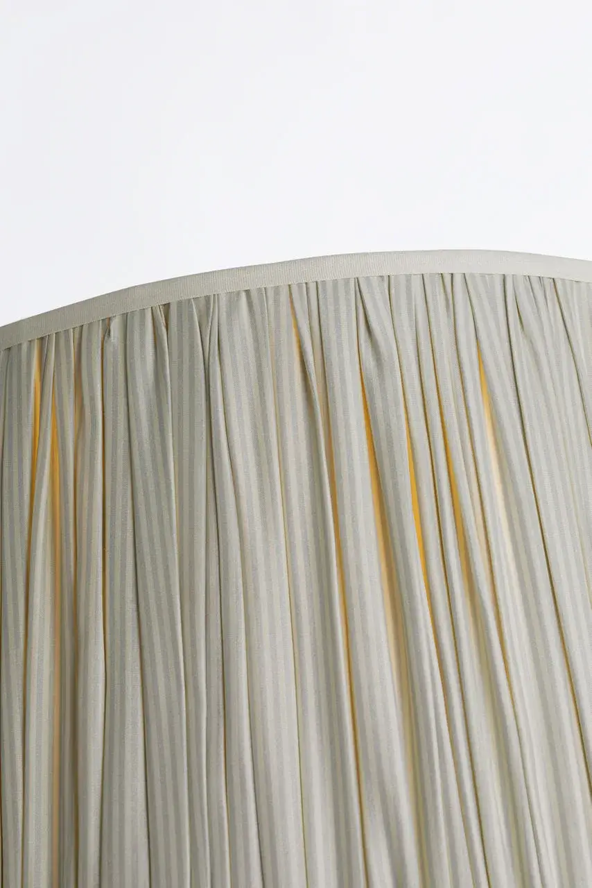 Schumacher 16" Pleated Empire Shade in Blue and White Charee Stripe - Image 3