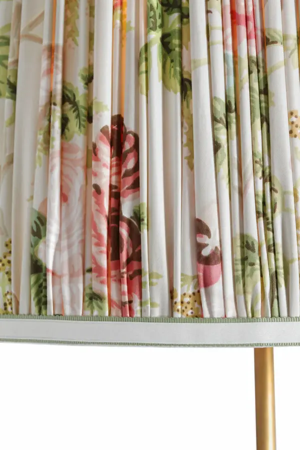 Schumacher 16" Pleated Empire Shade in Blush Salisbury Chintz - Image 3