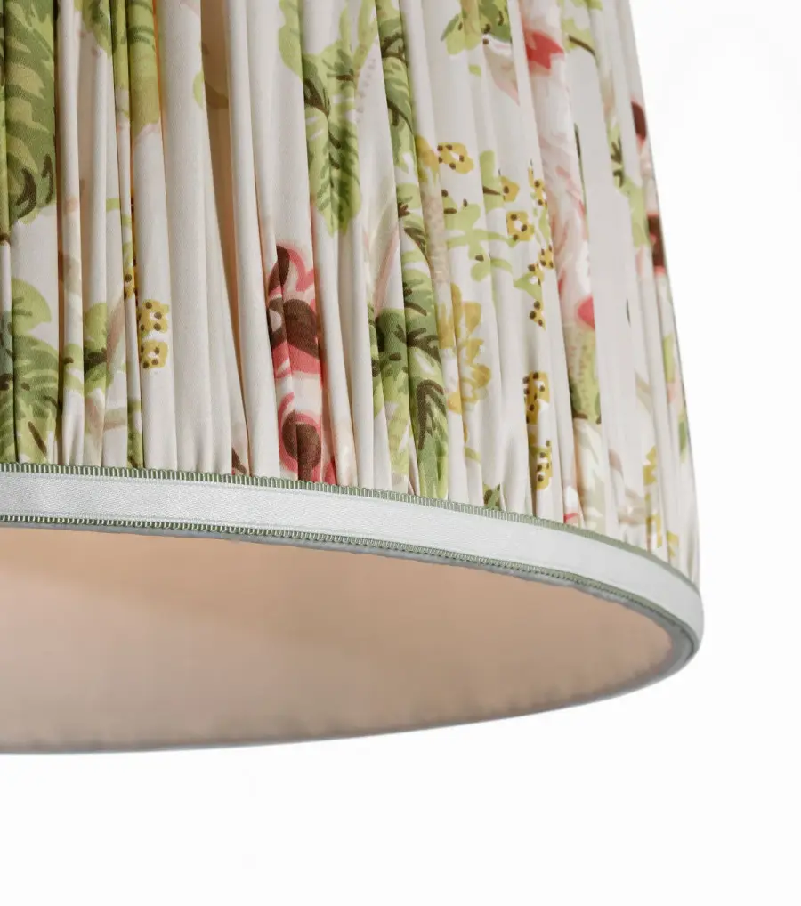 Schumacher 16" Pleated Empire Shade in Blush Salisbury Chintz - Image 4