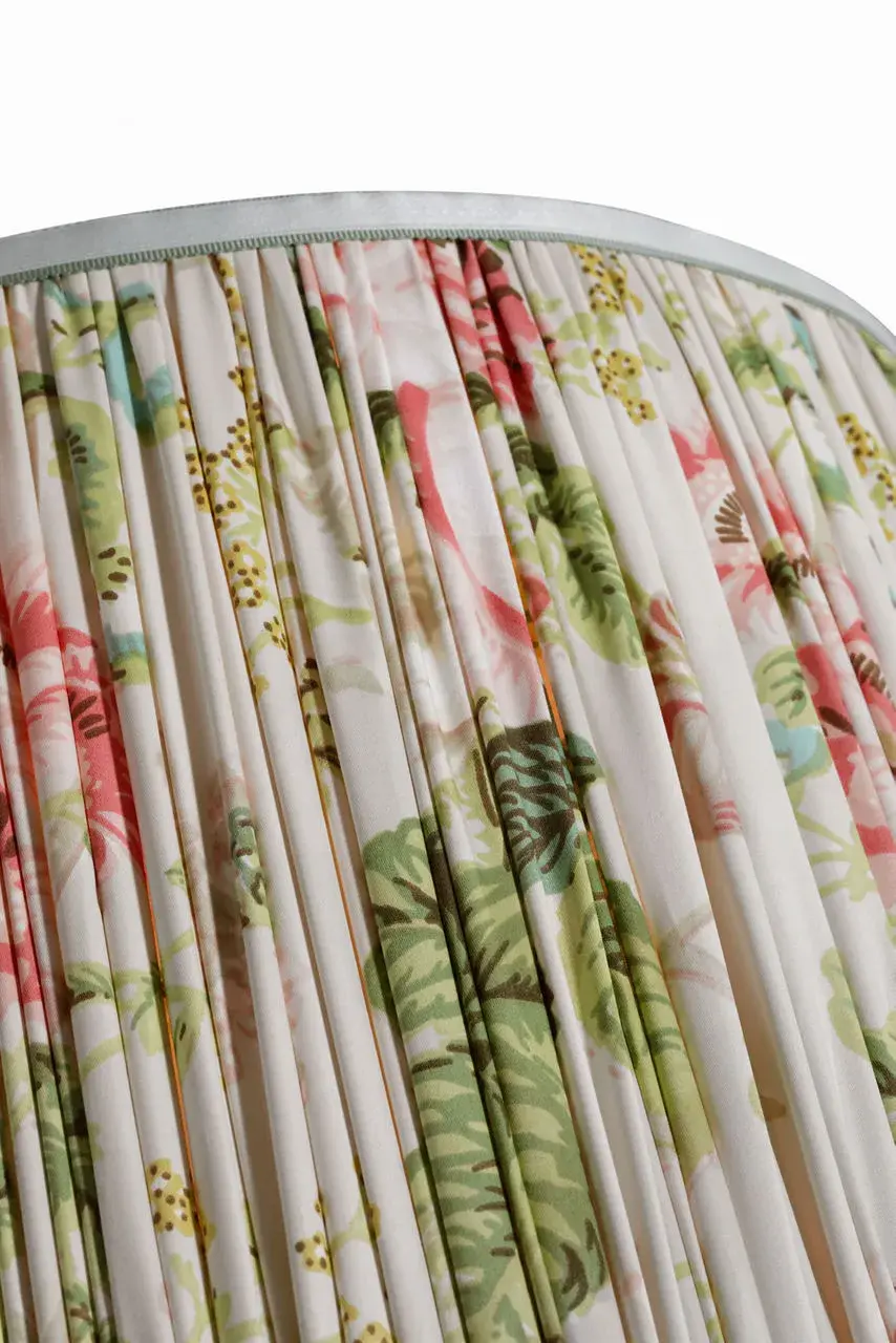 Schumacher 16" Pleated Empire Shade in Blush Salisbury Chintz - Image 5