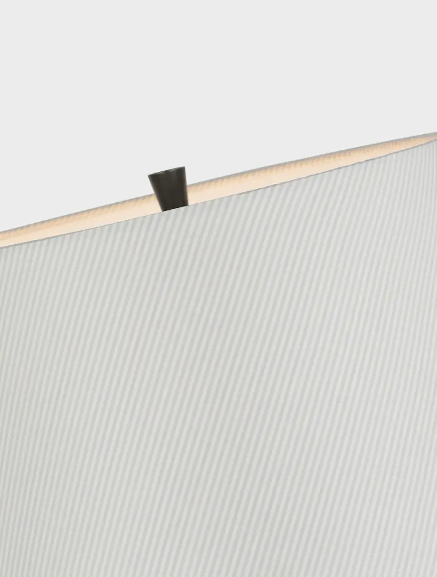Zoran Medium Table Lamp in Bronze with Blue Charee Stripe Shade - Image 7
