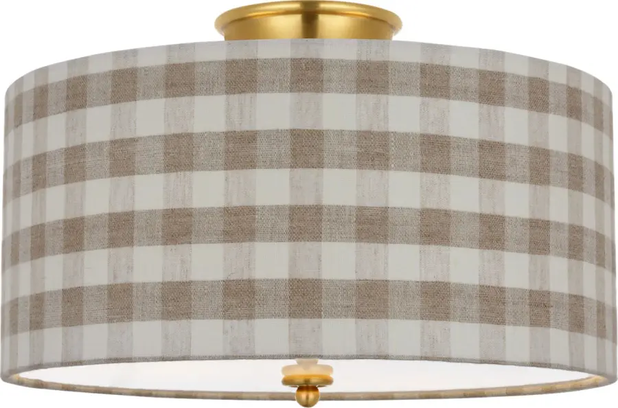 Cheever 15" Flush Mount in Hand-Rubbed Antique Brass - Image 1