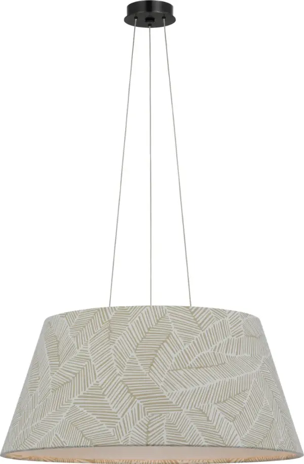 Caufield 29" Hanging Shade in Bronze with Taupe Abstract Leaf - Image 1