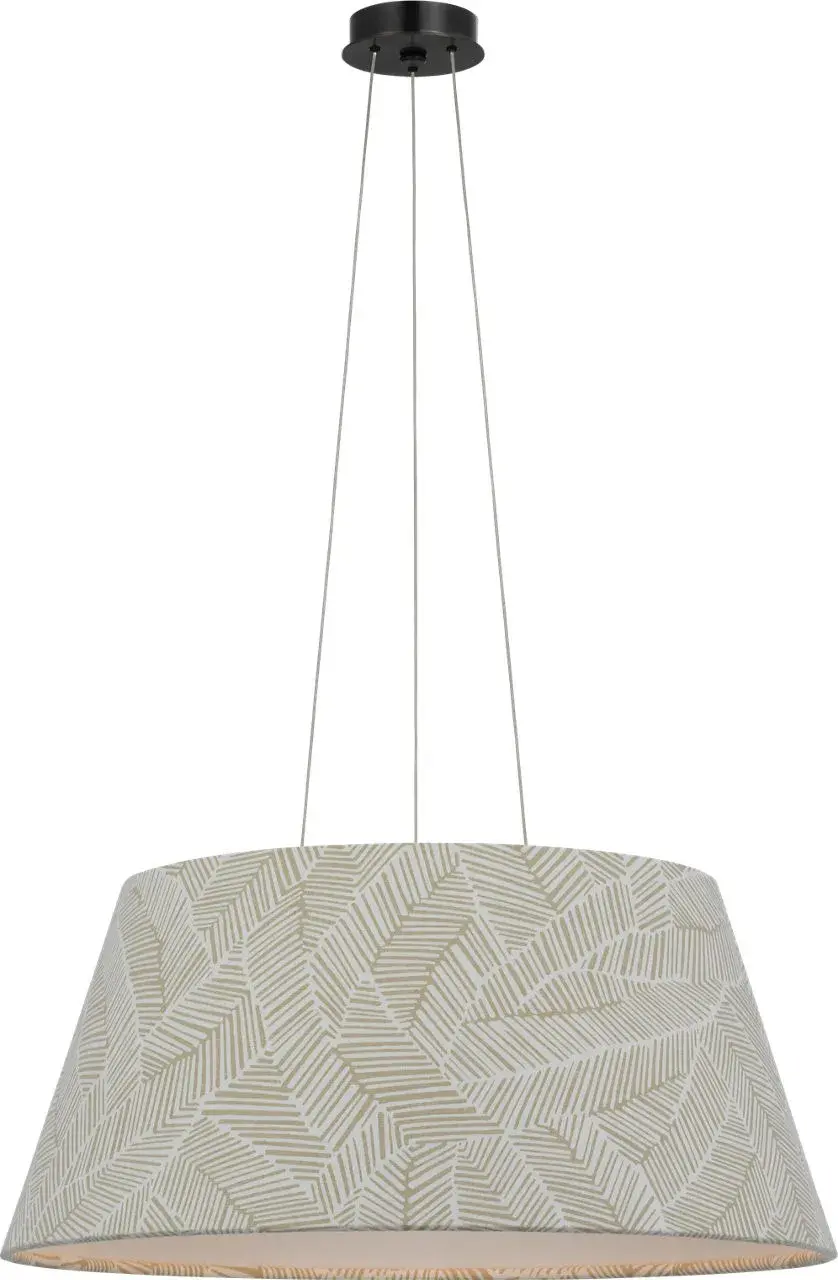 Caufield 29" Hanging Shade in Bronze with Taupe Abstract Leaf - Image 1