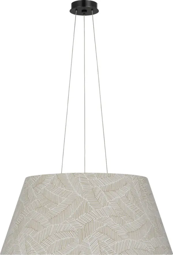 Caufield 29" Hanging Shade in Bronze with Taupe Abstract Leaf - Image 2