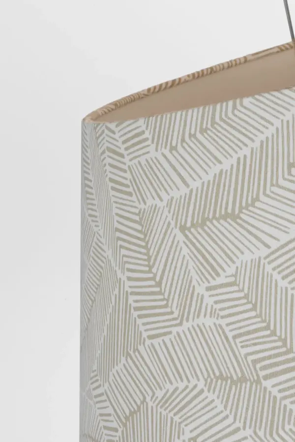 Caufield 29" Hanging Shade in Bronze with Taupe Abstract Leaf - Image 4