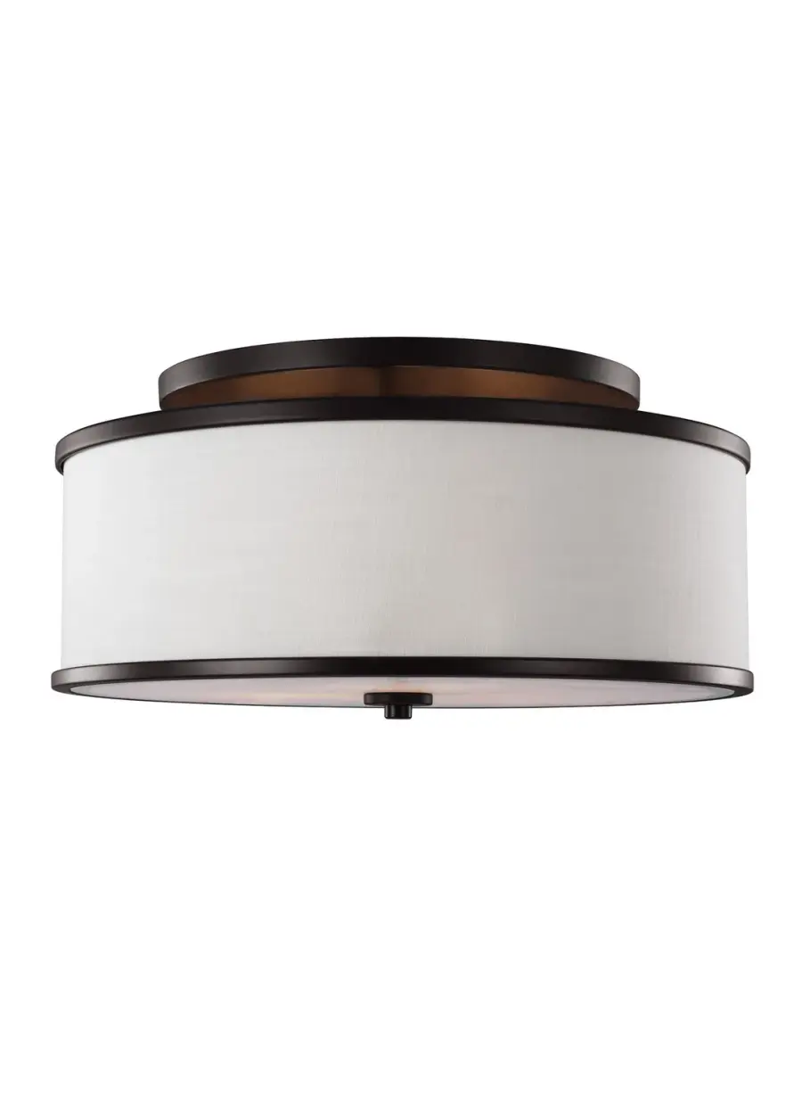 Lennon Three Light Semi-Flush Mount in Oil Rubbed Bronze